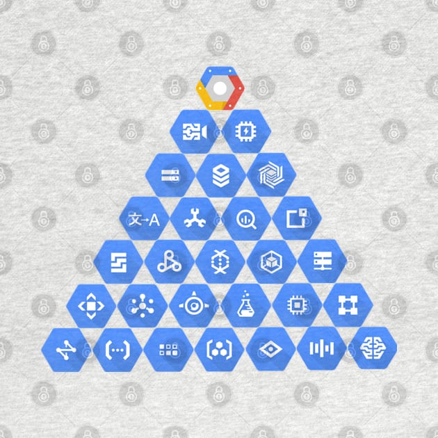 Google Cloud Platform Elements Pyramid by Cyber Club Tees